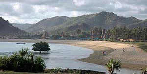 resort at Tanjung Aan beach