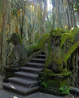 carved bridge-Monkey Forest