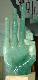 giant glass 'hand'