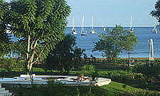 uitzicht vanuit het Labuan Bajo resort
