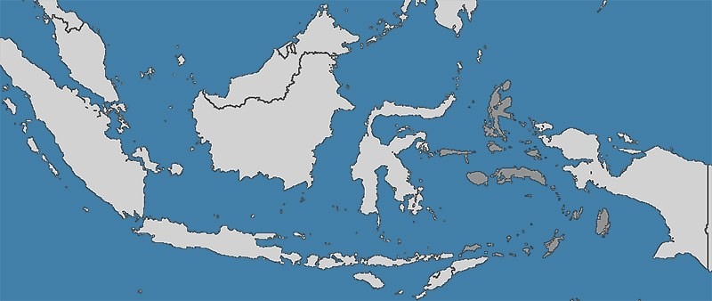 North Maluku and Maluku are coloured grey